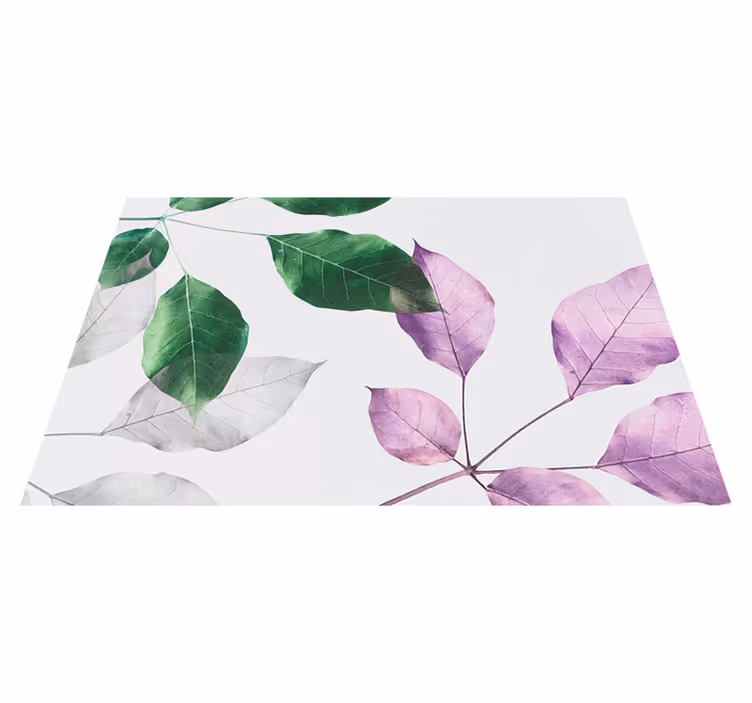Tapis vinyle plantes imprimés botaniques feuillus - TenStickers