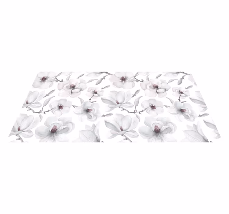 Tapis vinyle plantes concept gris doux - TenStickers