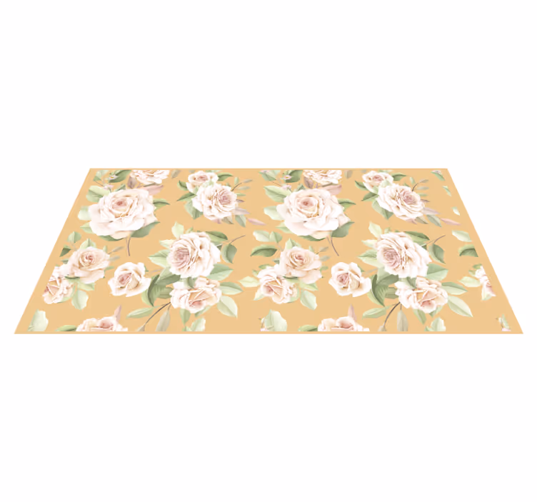Tapis vinyle plantes douce grâce fleurie - TenStickers