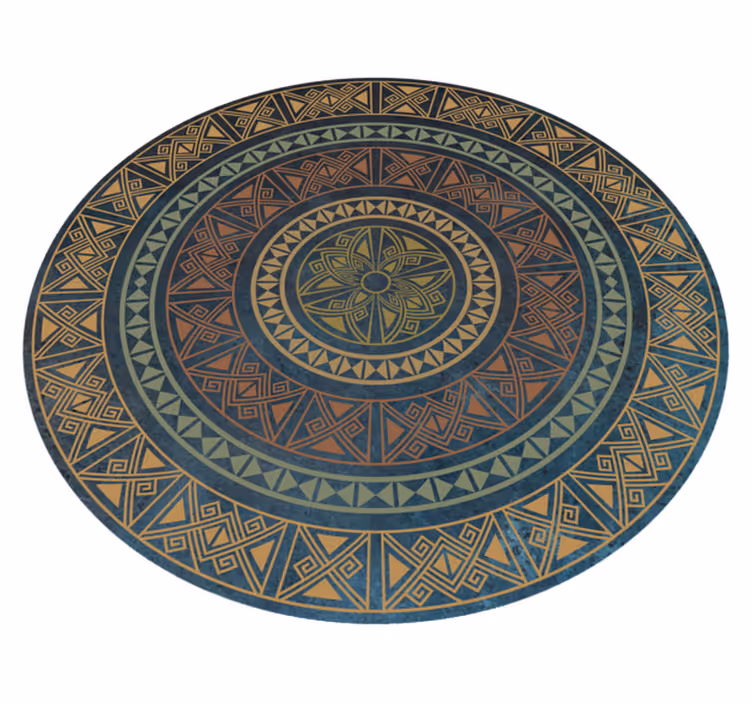 Tapis vinyle éthnique mandala ancien - TenStickers