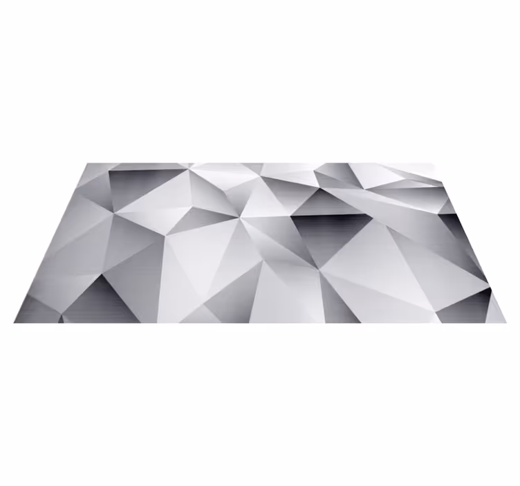 Tapis vinyles géométriques motif géométrique monochrome - TenStickers