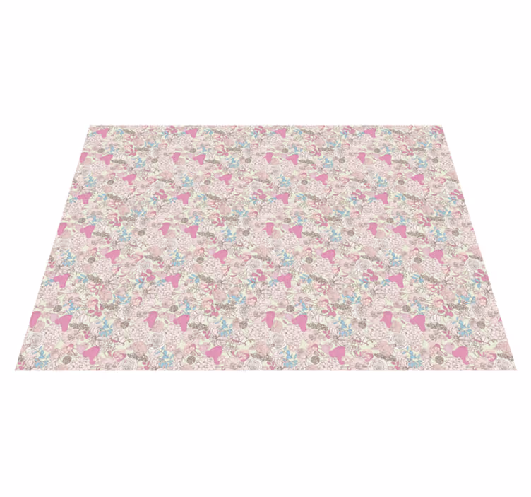 Tapis vinyle plantes motif de crème glacée florale - TenStickers