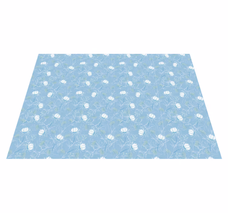 Tapis vinyle plantes motif de feuille botanique - TenStickers