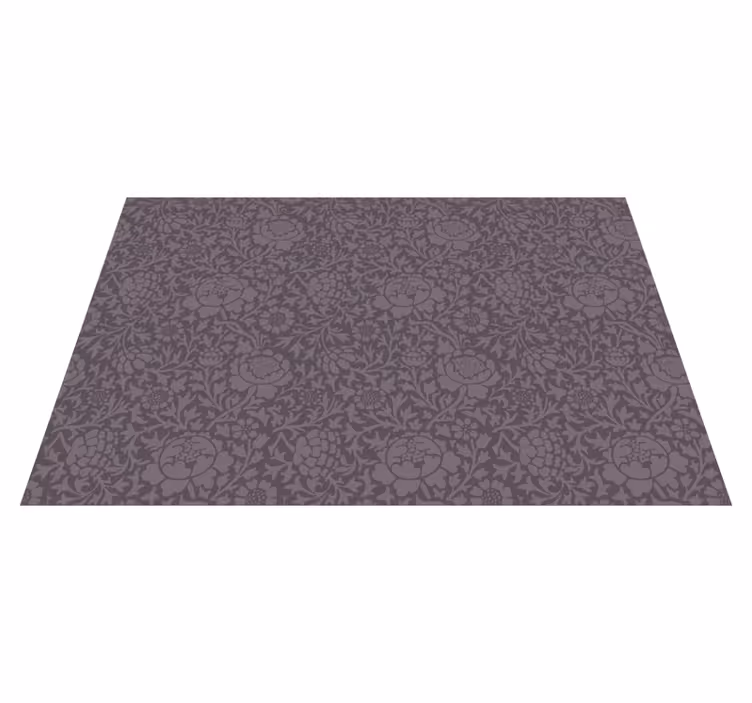 Tapis vinyle plantes motif floral élégant - TenStickers