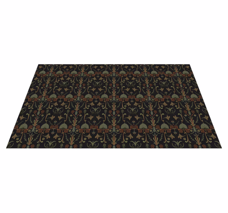 Tapis vinyle vintage ornemental motif botanique - TenStickers