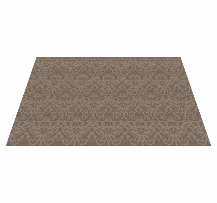 Tapis vinyle vintage motif baroque gris - TenStickers