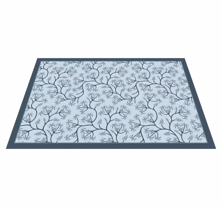 Tapis vinyle plantes motif de silhouette botanique - TenStickers