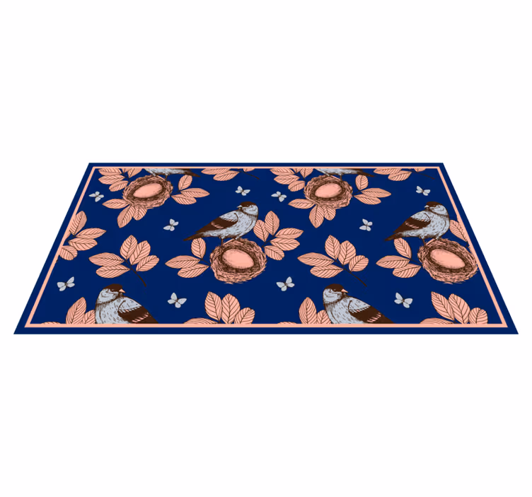 Tapis vinyle animal motif botanique de nid d'oiseau - TenStickers
