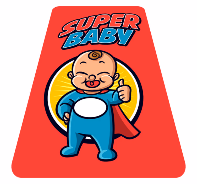Tapis vinyle bébé thème bébé super-héros - TenStickers