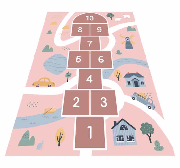Tapis vinyle jeux marelle ludique - TenStickers