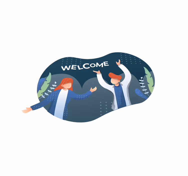 Tapis vinyle citation texte d'entrée de bienvenue - TenStickers