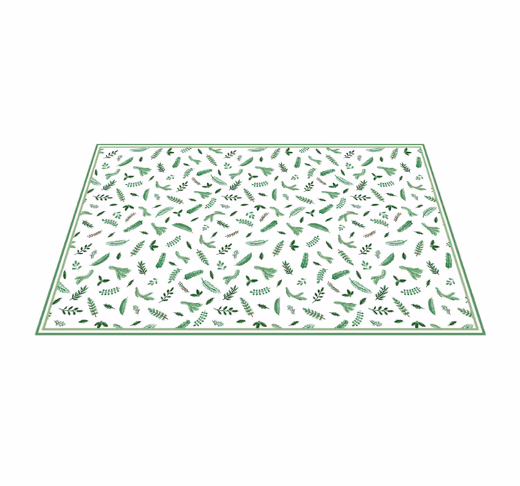 Tapis vinyle plantes chaussures botaniques vertes - TenStickers