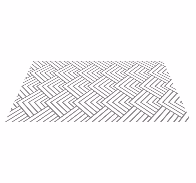 Tapis vinyle géométrique labyrinthe gris - TenStickers