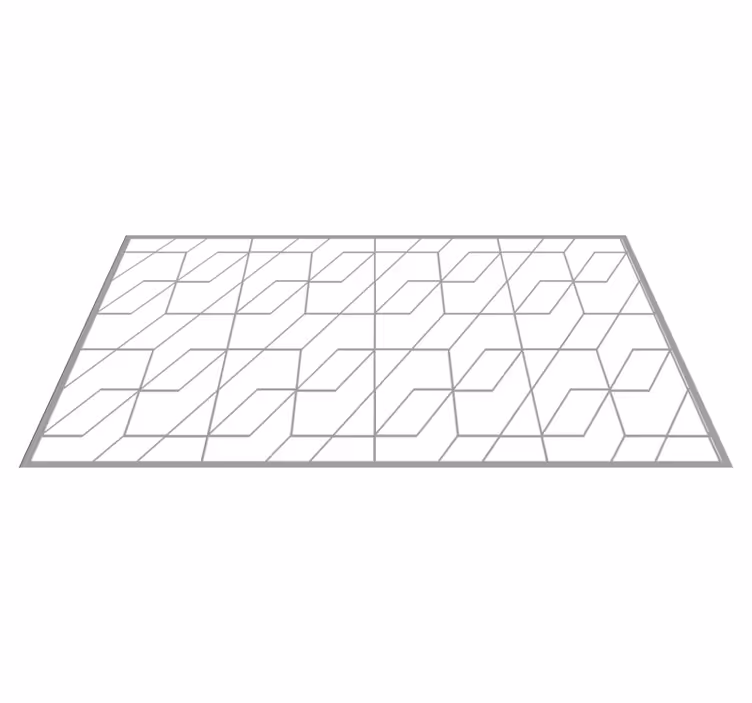Tapis vinyle géométrique motif moderne gris - TenStickers