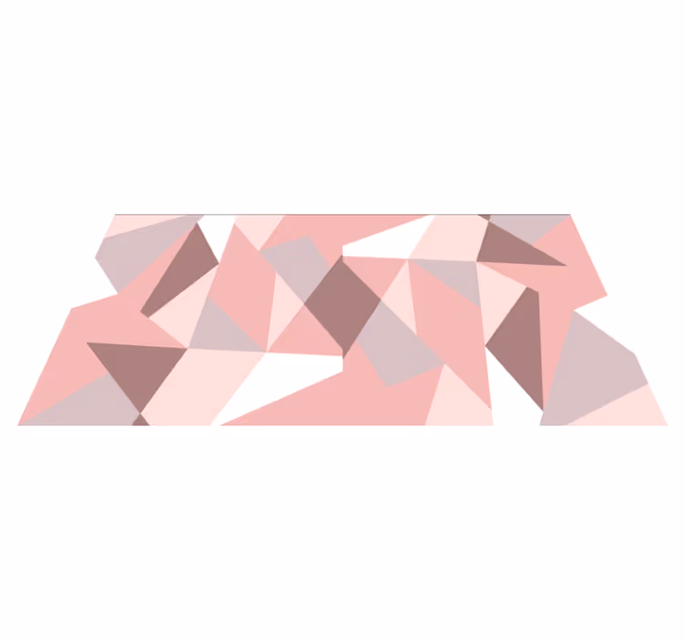 Tapis vinyle geometrique vinyle géométrique triangle rose - TenStickers