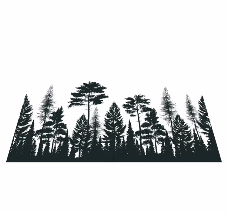 Tapis vinyle nature forêt qui se profile - TenStickers