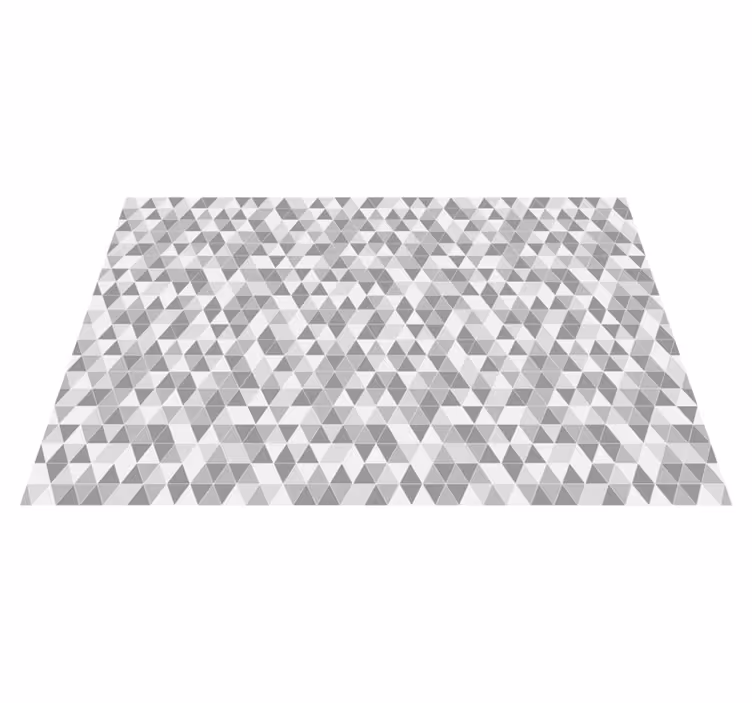 Tapis vinyle géométrique triangulaires gris - TenStickers
