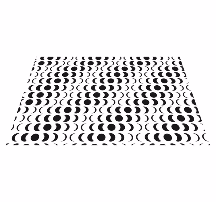 Tapis vinyle géométrique demi-cercles monochromes - TenStickers