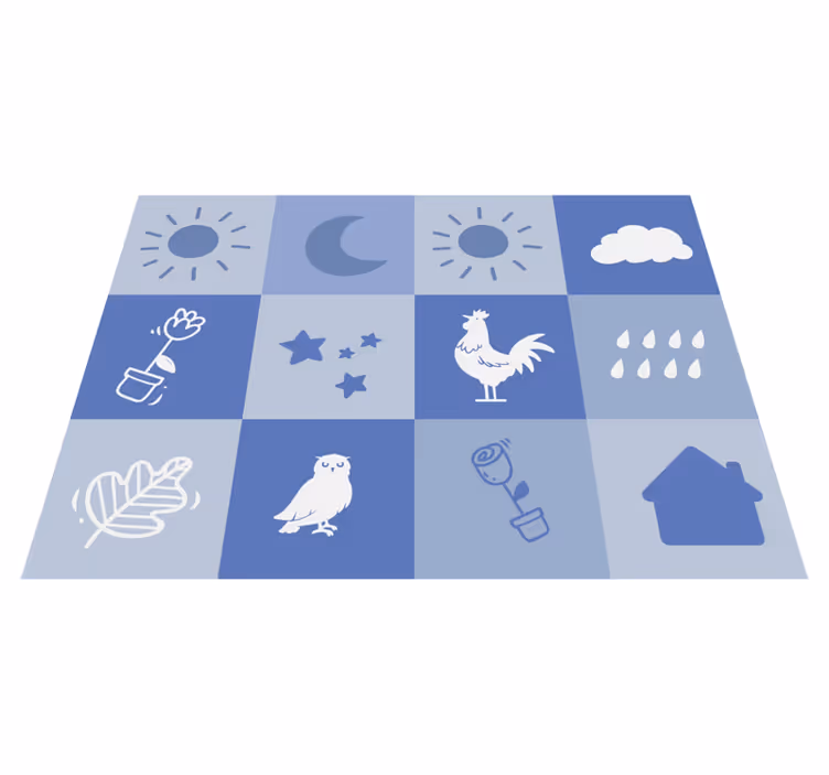 Tapis vinyle pour enfants damier de crèche - TenStickers