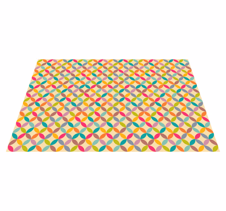 Tapis vinyle géométrique coloré géométrique - TenStickers