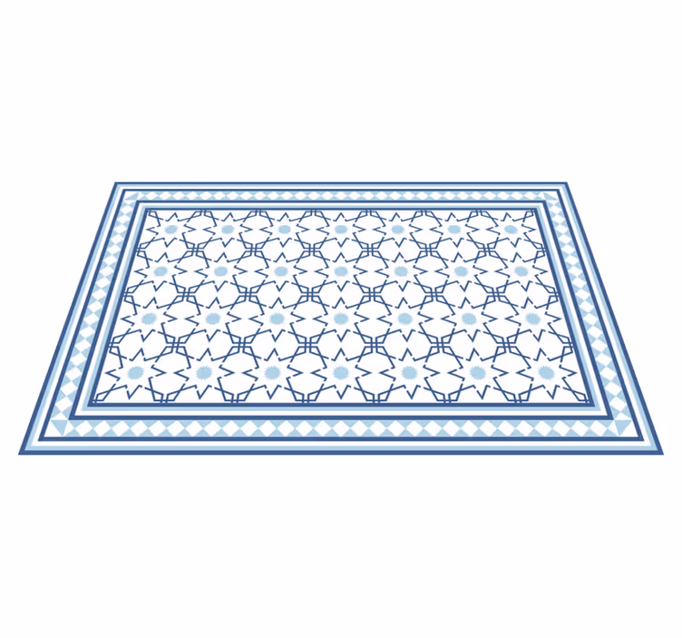 Tapis vinyle carreaux vinyle étoiles bleues - TenStickers