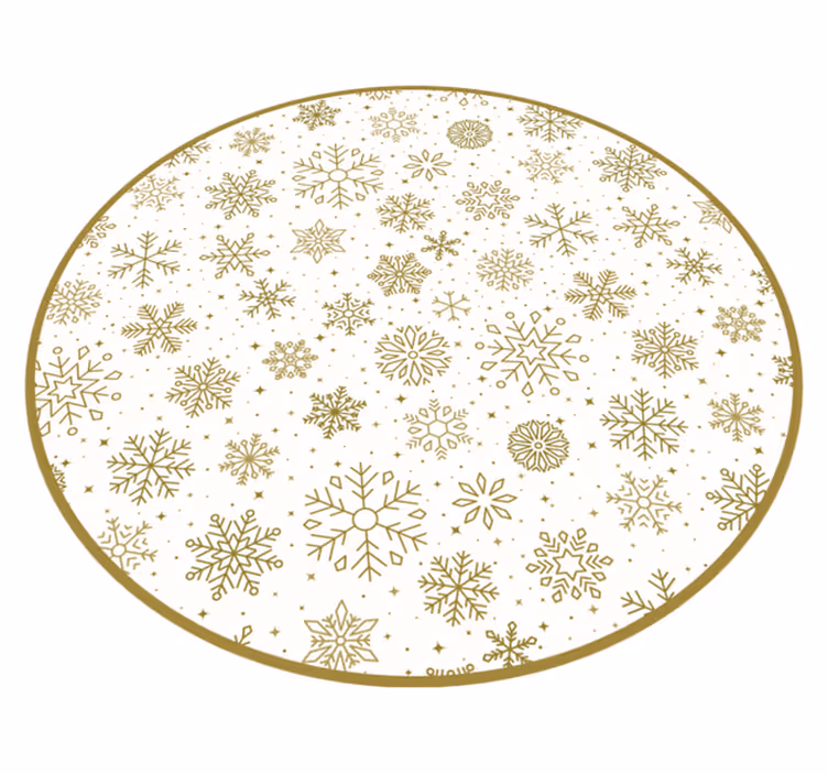 Tapis vinyle noël motif de flocon de neige - TenStickers