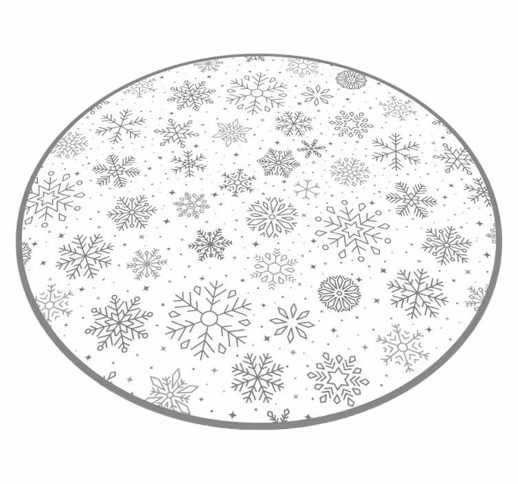 Tapis vinyle noël flocons de neige de vacances - TenStickers