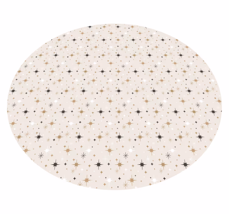 Tapis vinyle étoile motif étoilé beige - TenStickers