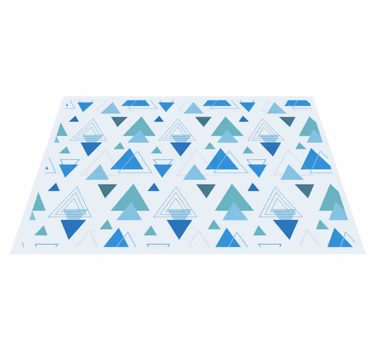 Tapis vinyle géométrique triangles géométriques - TenStickers