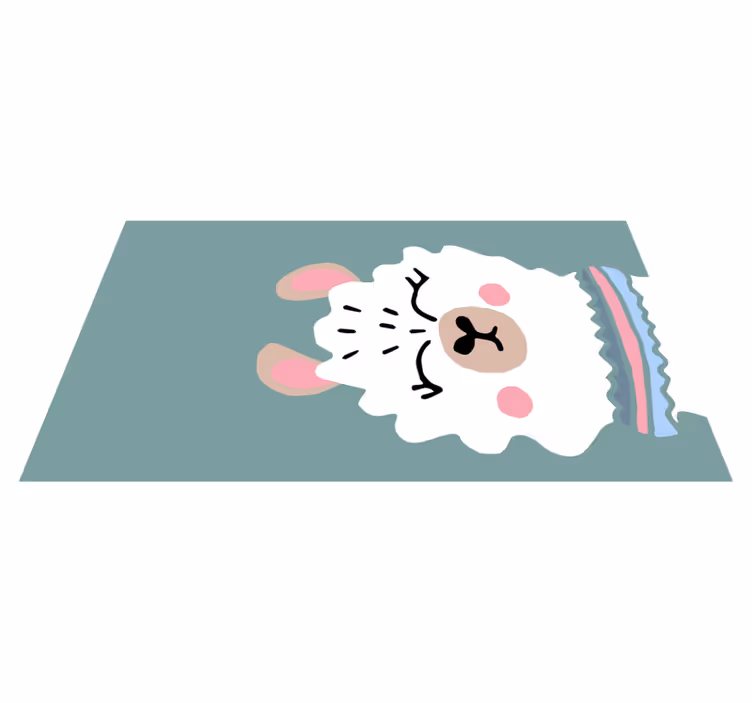 Tapis vinyle bébé illustration d'agneau - TenStickers