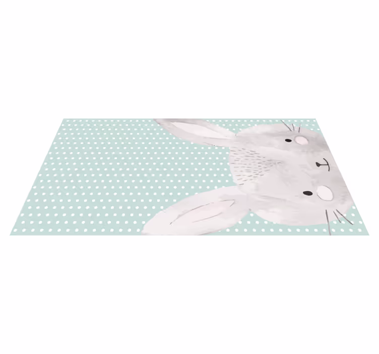 Tapis vinyle bébé illustration de lapin - TenStickers