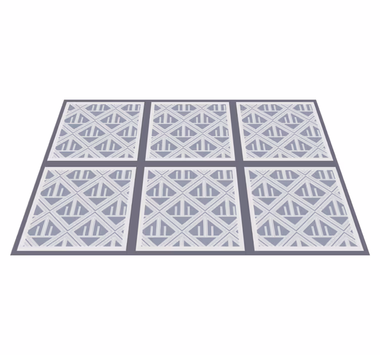 Tapis vinyle géométrique avec carreaux - TenStickers