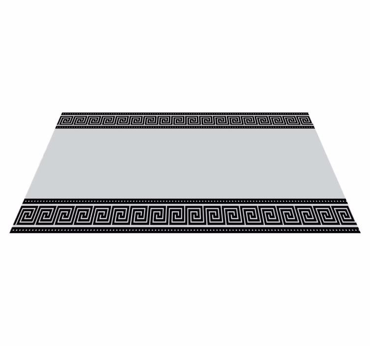 Tapis vinyle géométrique bordure de frette grecque - TenStickers