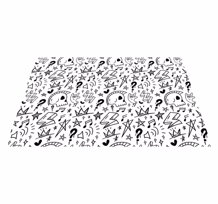 Tapis vinyle ado design rock - TenStickers