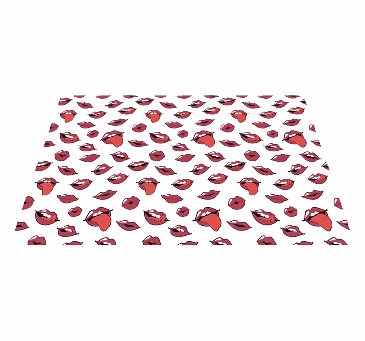 Tapis vinyle ado pop art lèvres - TenStickers