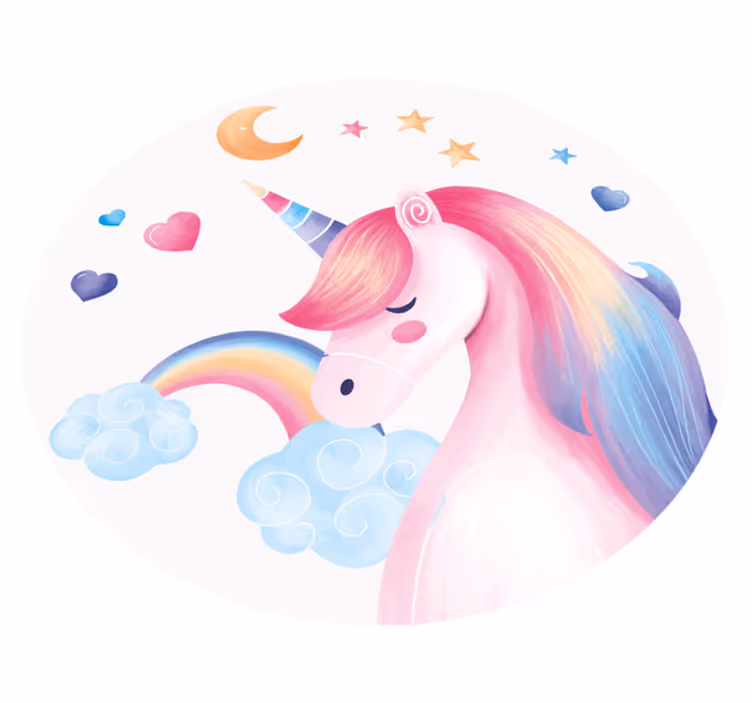 Tapis vinyle autres tapis fantaisie de licorne - TenStickers