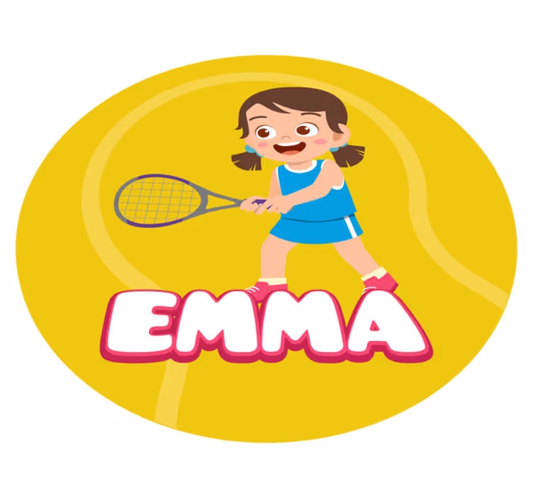 Tapis vinyles personnalisable tennis personnalisé - TenStickers