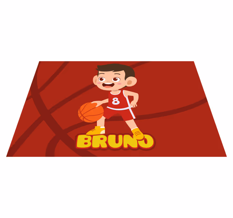 Tapis vinyle personnalisé personnage de basket-ball - TenStickers