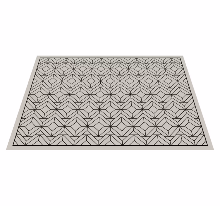 Tapis vinyle salle de bain motifs géométriques - TenStickers