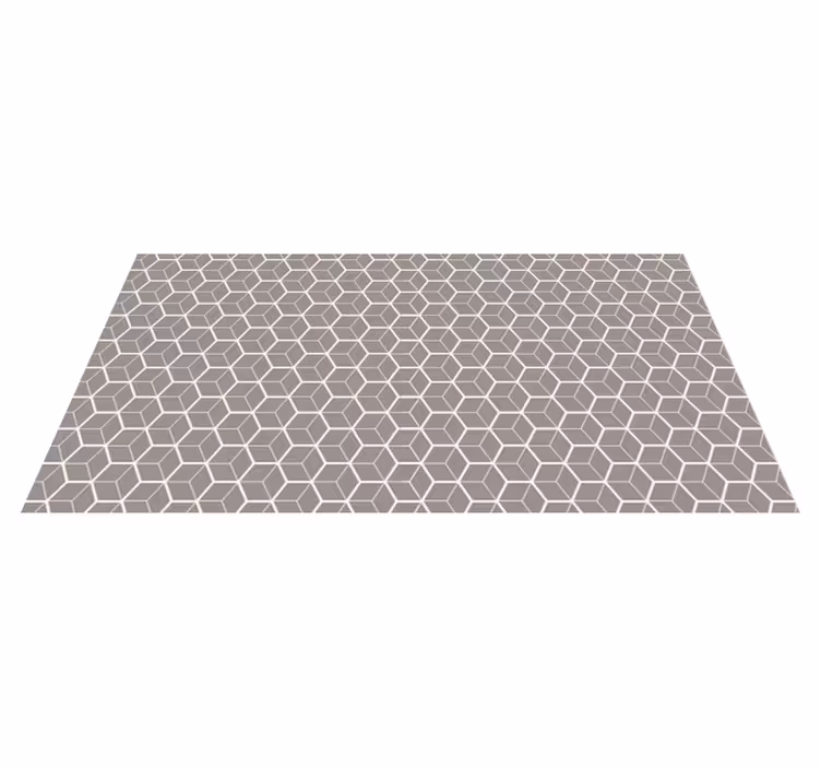 Tapis vinyle géométrique gris - TenStickers