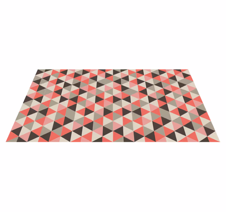 Tapis vinyle géométrique réseau triangulaire cubiste - TenStickers