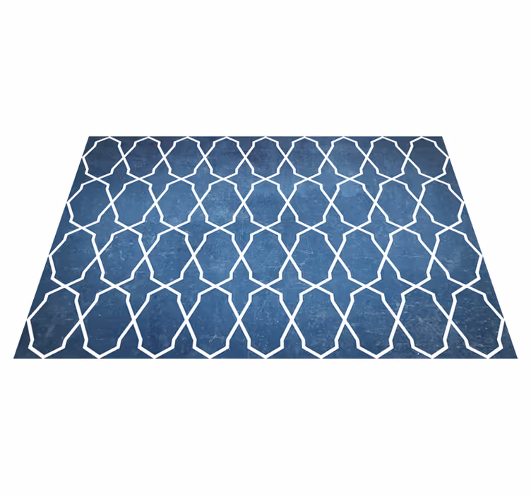 Tapis vinyle salle de bain géométrique - TenStickers