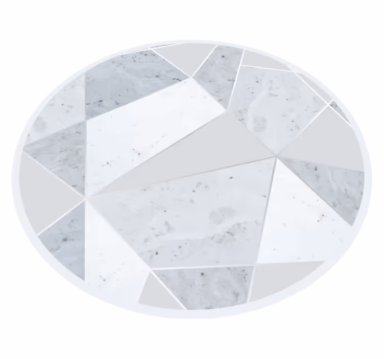Tapis vinyle marbre circulaire et géométrique - TenStickers