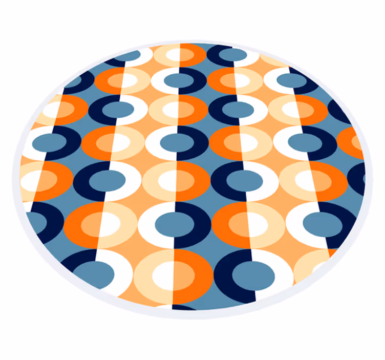 Tapis vinyle géométrique géométrie circulaire - TenStickers