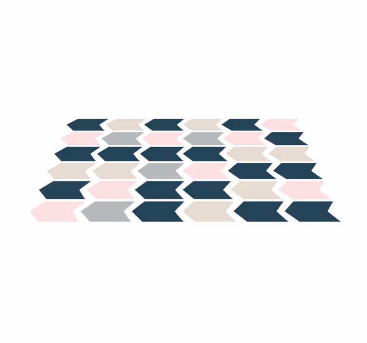 Tapis vinyle géométrique flèches colorées - TenStickers