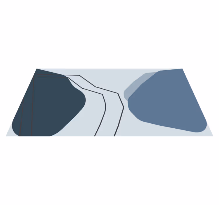Tapis vinyle géométrique lignes de contour abstraites - TenStickers