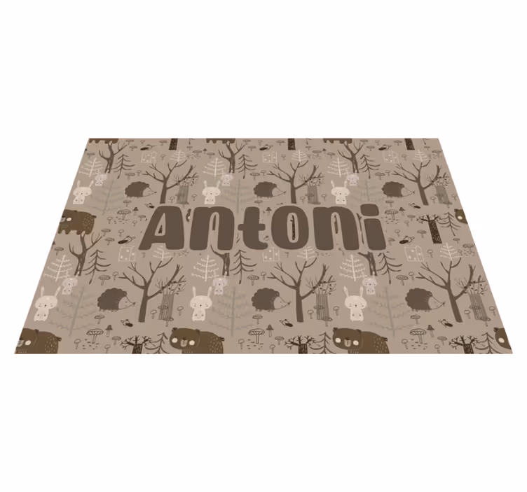 Tapis vinyle personnalisé forêt enchantée - TenStickers