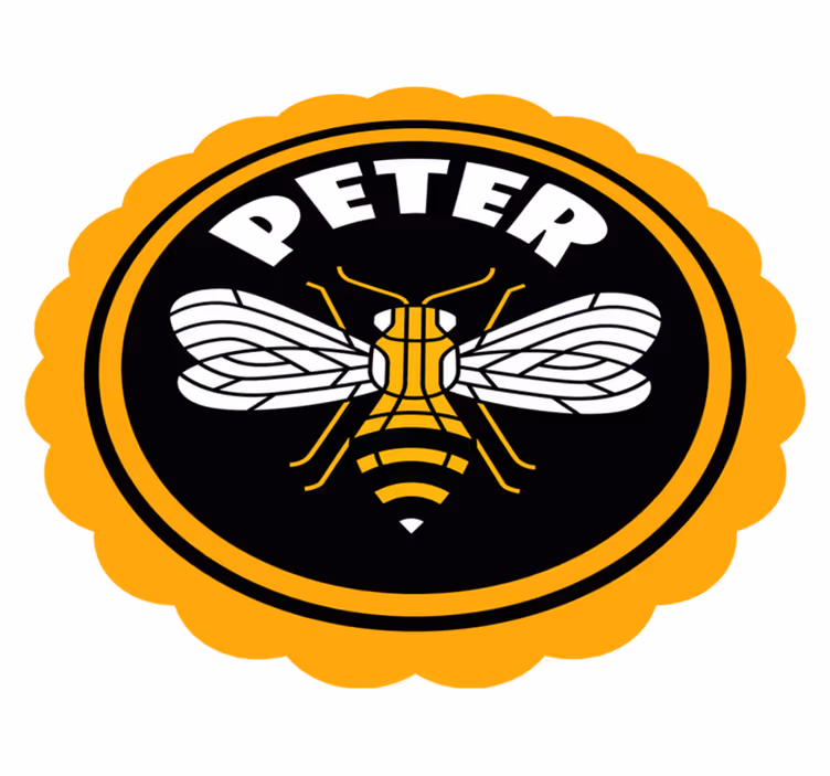 Tapis vinyle personnalisé emblème d'abeille personnalisé - TenStickers