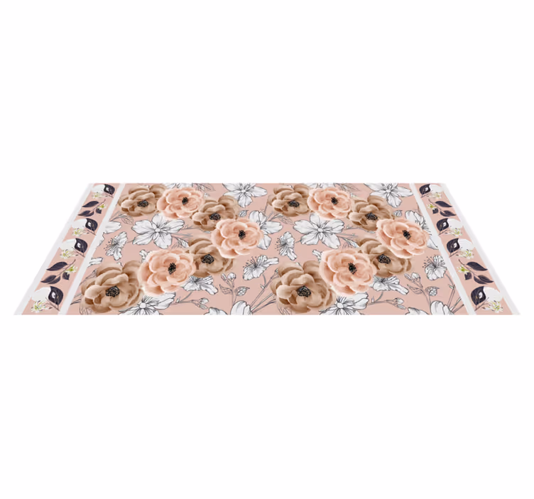 Tapis vinyle plantes élégance botanique florale - TenStickers