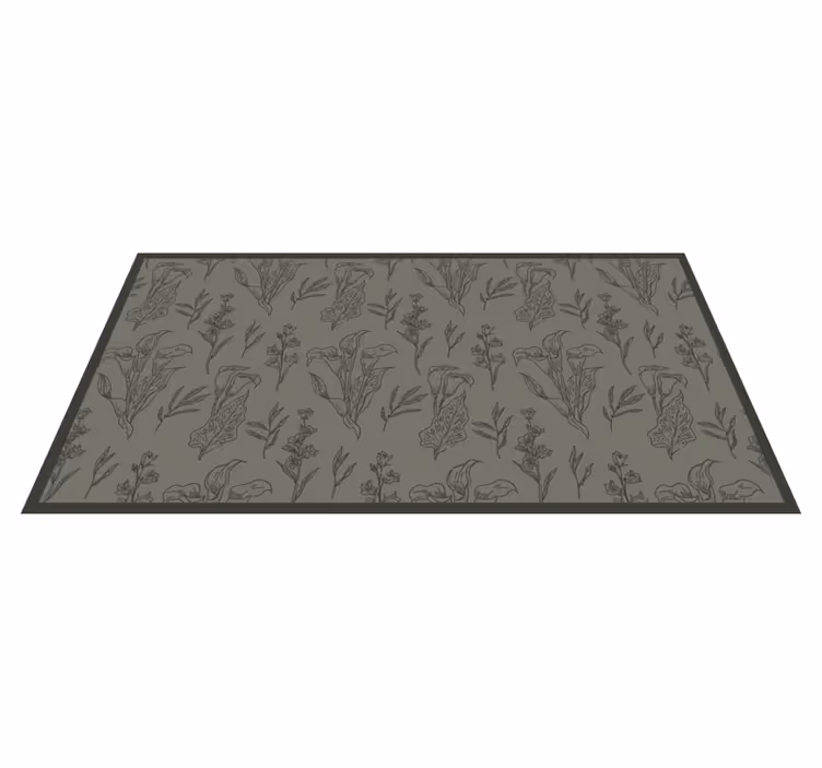 Tapis vinyle plantes illustrations botaniques - TenStickers